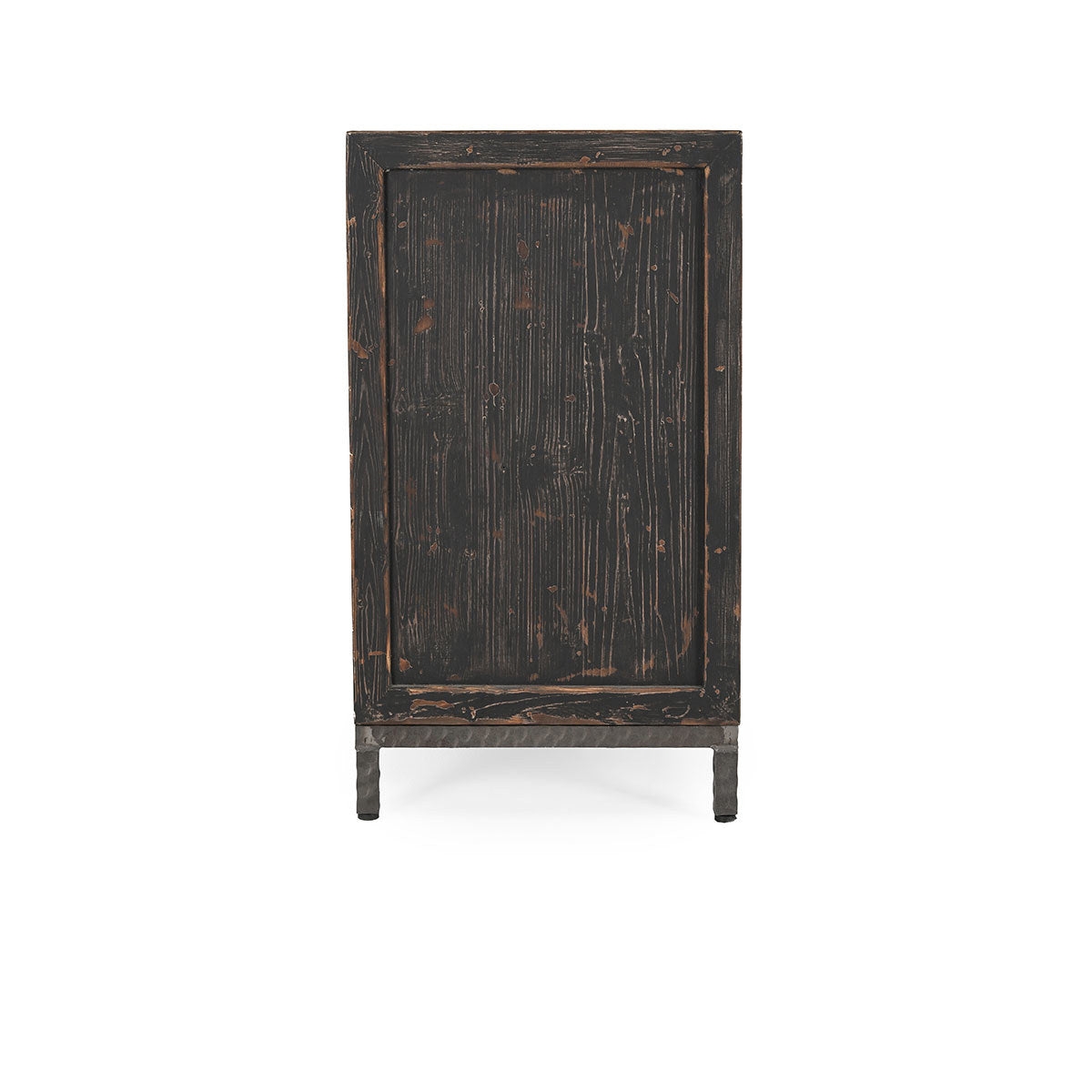Weathered Black/Travertine Travertine Buffets & Cabinet Lisbon Four-Door Cabinet Collection