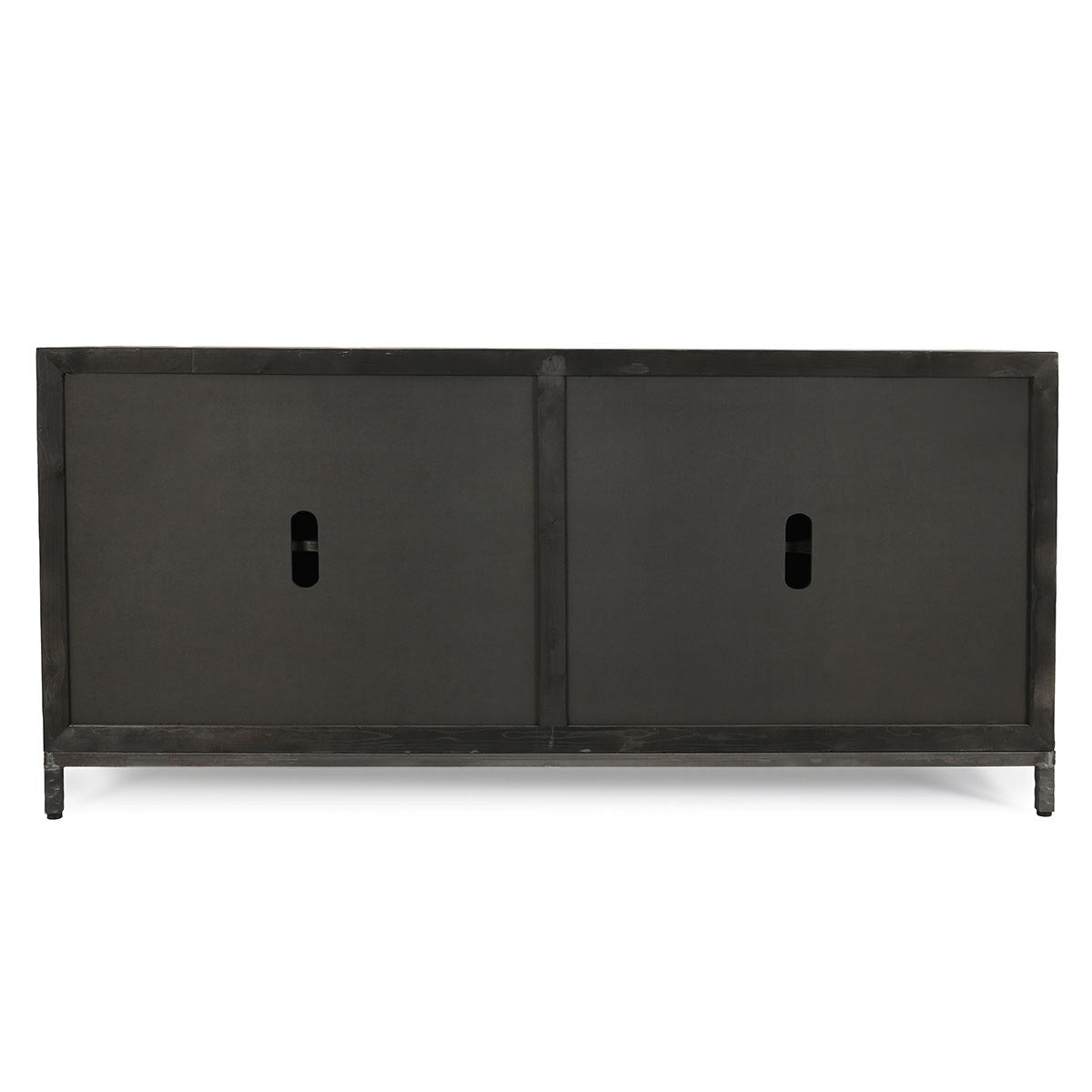 Weathered Black/Travertine Travertine Buffets & Cabinet Lisbon Four-Door Cabinet Collection
