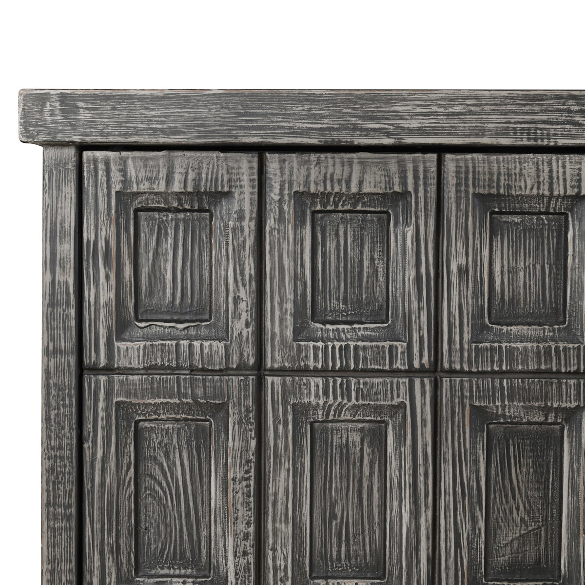 Timeworn Black Reclaimed Pine Buffets & Cabinet Willmark Six-Door Cabinet Collection