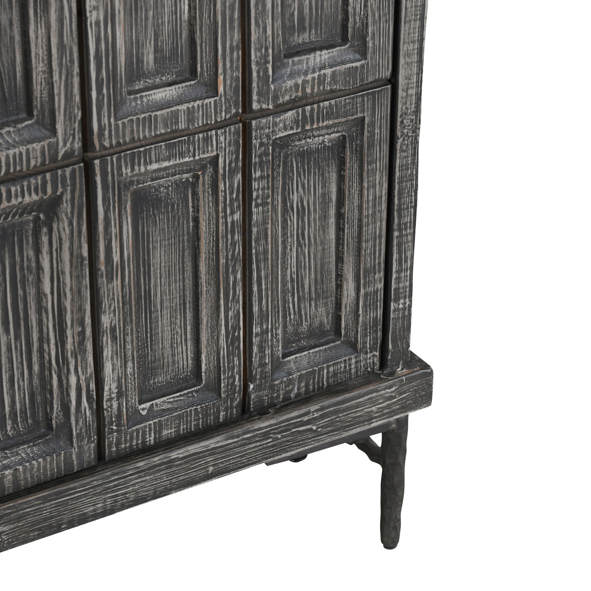 Timeworn Black Reclaimed Pine Buffets & Cabinet Willmark Six-Door Cabinet Collection