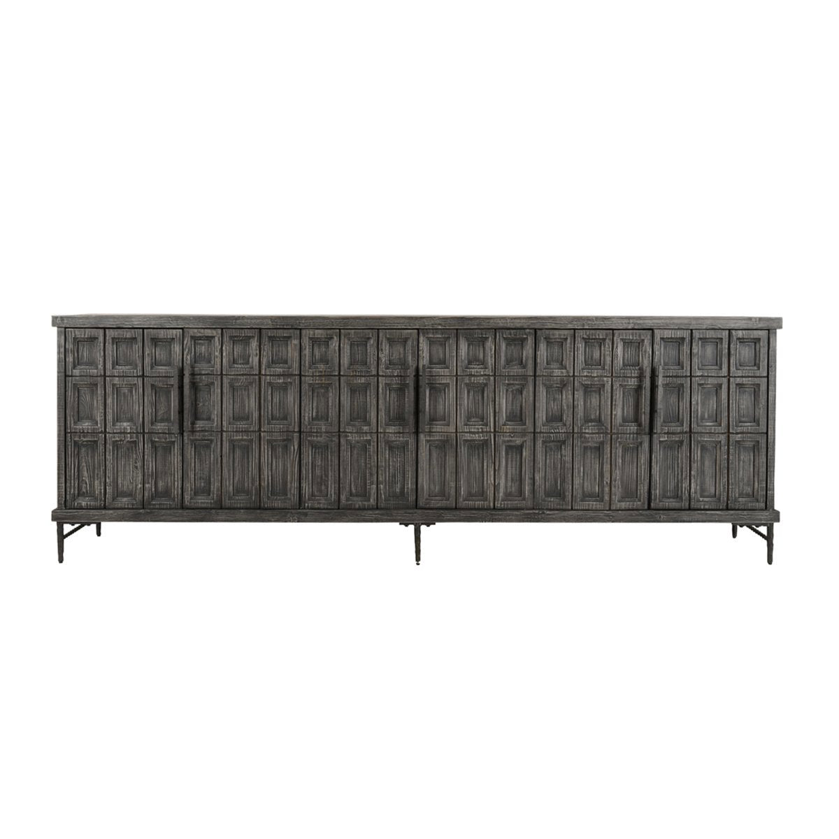 Timeworn Black Reclaimed Pine Buffets & Cabinet Willmark Six-Door Cabinet Collection