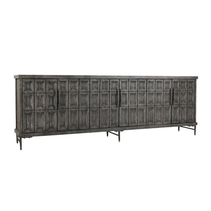 Timeworn Black Reclaimed Pine Buffets & Cabinet Willmark Six-Door Cabinet Collection