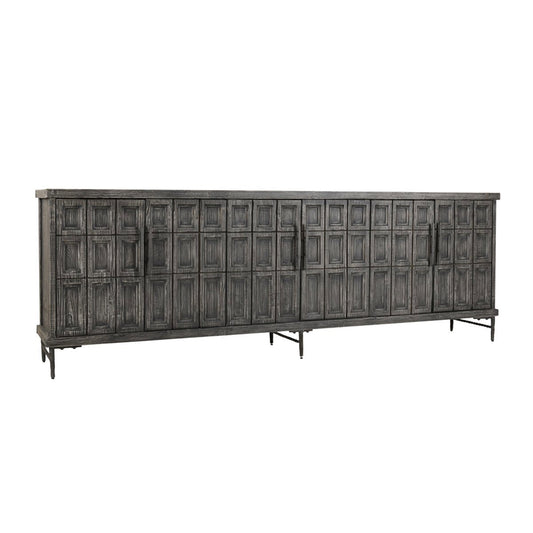 Timeworn Black Reclaimed Pine Buffets & Cabinet Willmark Six-Door Cabinet Collection