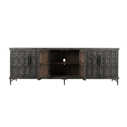 Timeworn Black Reclaimed Pine Buffets & Cabinet Willmark Six-Door Cabinet Collection