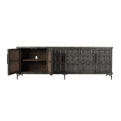 Timeworn Black Reclaimed Pine Buffets & Cabinet Willmark Six-Door Cabinet Collection