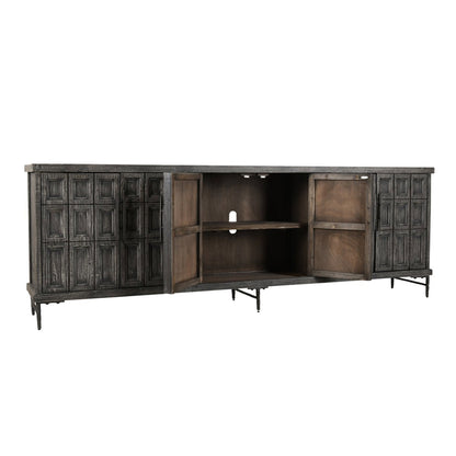 Timeworn Black Reclaimed Pine Buffets & Cabinet Willmark Six-Door Cabinet Collection