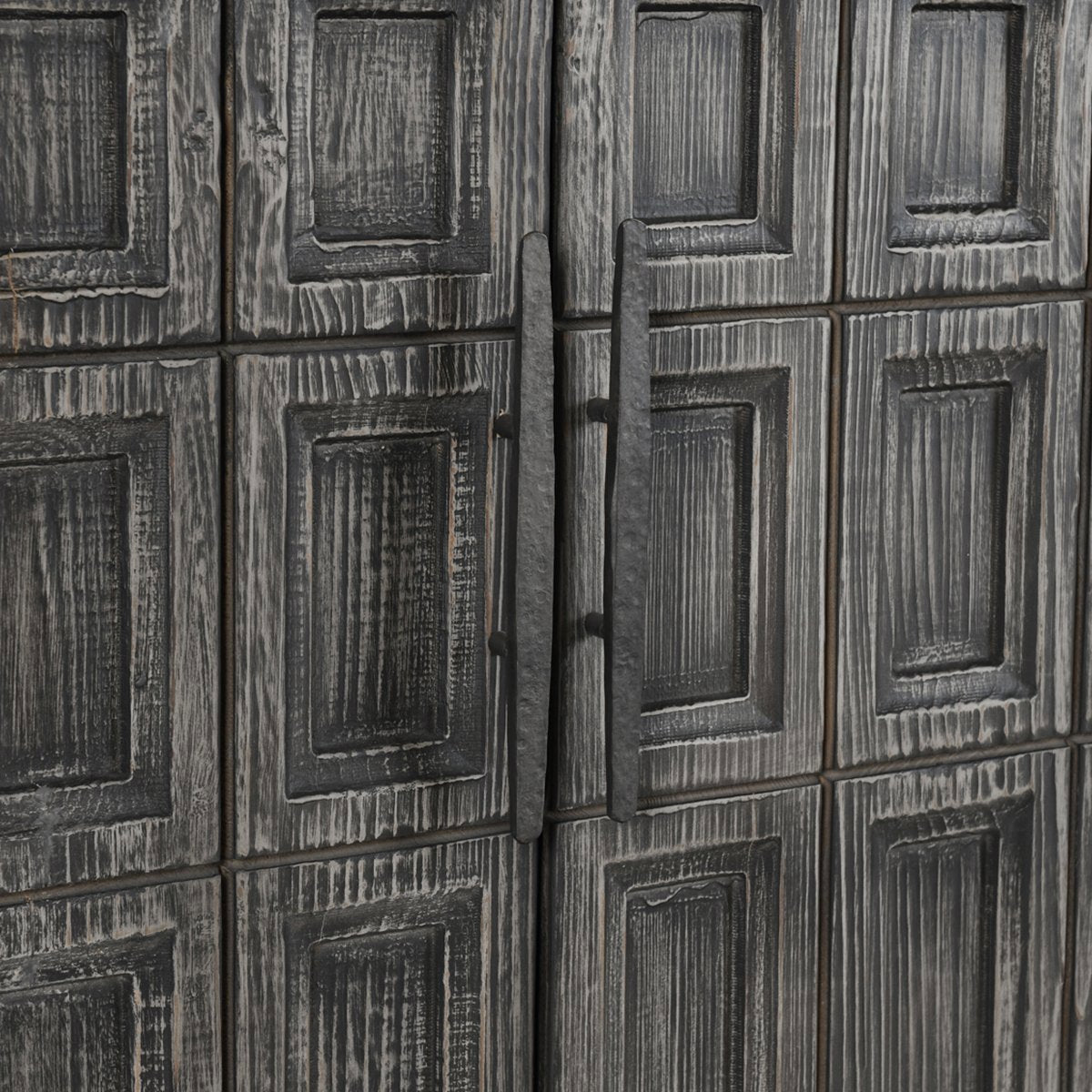 Timeworn Black Reclaimed Pine Buffets & Cabinet Willmark Six-Door Cabinet Collection