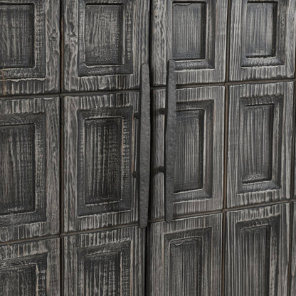 Timeworn Black Reclaimed Pine Buffets & Cabinet Willmark Six-Door Cabinet Collection