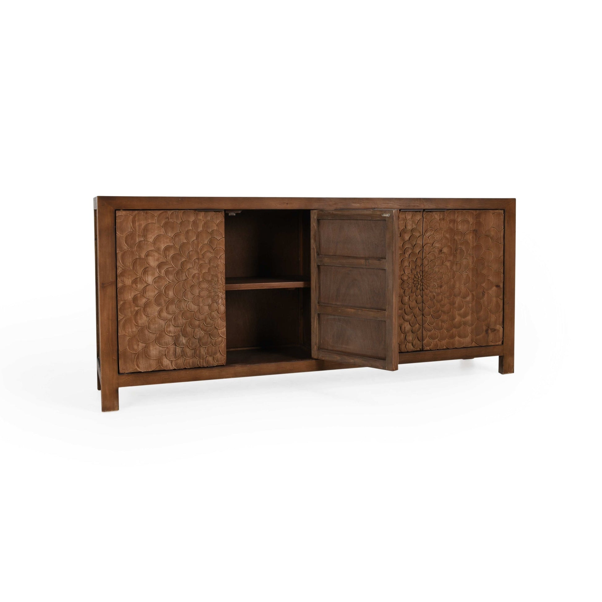 Brown Reclaimed Pine Buffets & Cabinet Astrid Four-Door Buffet Collection