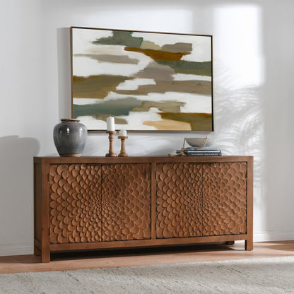 Brown Reclaimed Pine Buffets & Cabinet Astrid Four-Door Buffet Collection