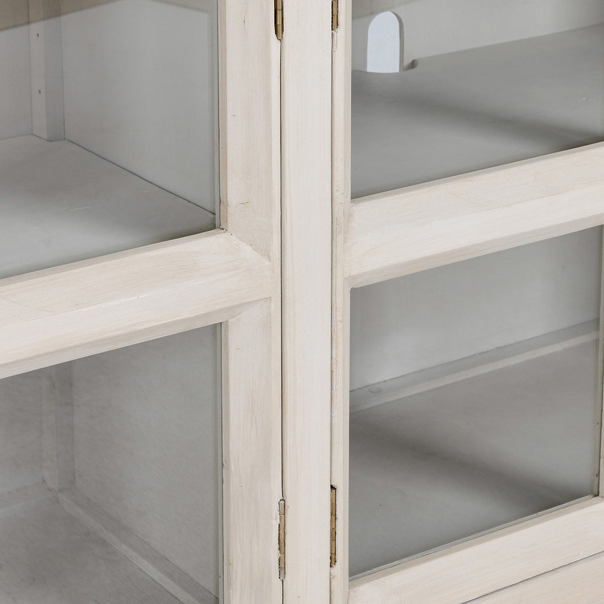 Timeworn Cream Reclaimed Pine Buffets & Cabinet Selma Six-Door Cabinet Collection
