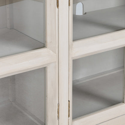 Timeworn Cream Reclaimed Pine Buffets & Cabinet Selma Six-Door Cabinet Collection