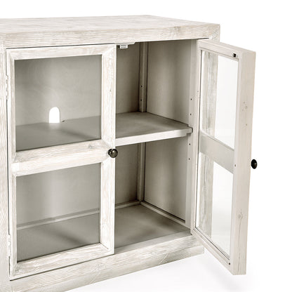 Timeworn Cream Reclaimed Pine Buffets & Cabinet Selma Six-Door Cabinet Collection