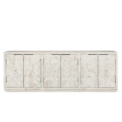 Vintage Cream Reclaimed Pine Buffets & Cabinet Frederick Six-Door Cabinet Collection