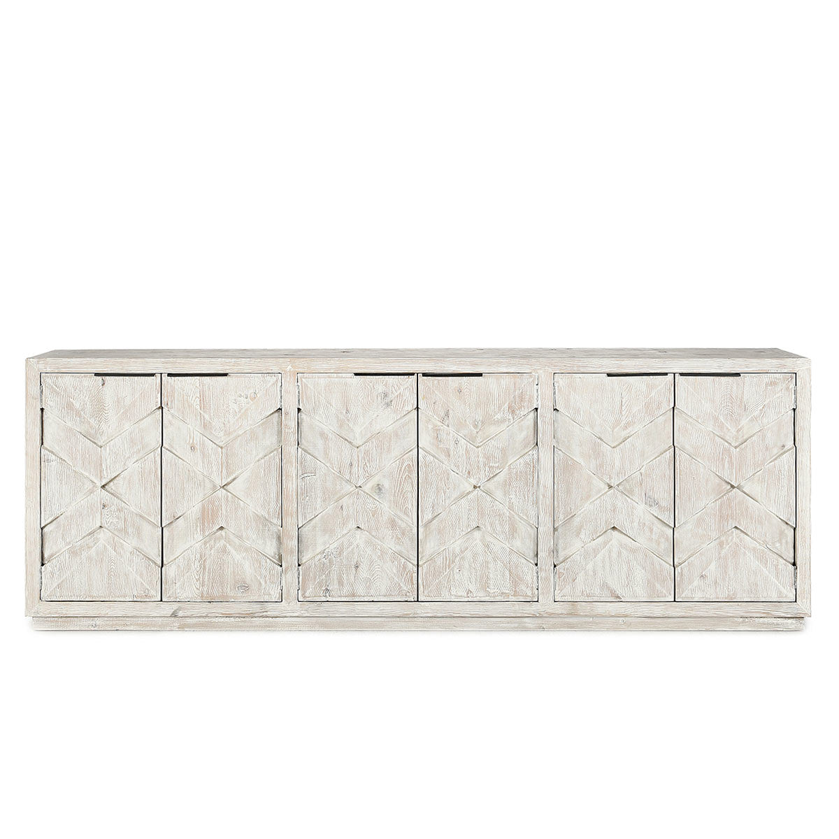 Vintage Cream Reclaimed Pine Buffets & Cabinet Frederick Six-Door Cabinet Collection