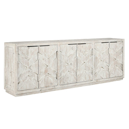 Vintage Cream Reclaimed Pine Buffets & Cabinet Frederick Six-Door Cabinet Collection