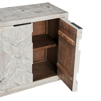 Vintage Cream Reclaimed Pine Buffets & Cabinet Frederick Six-Door Cabinet Collection