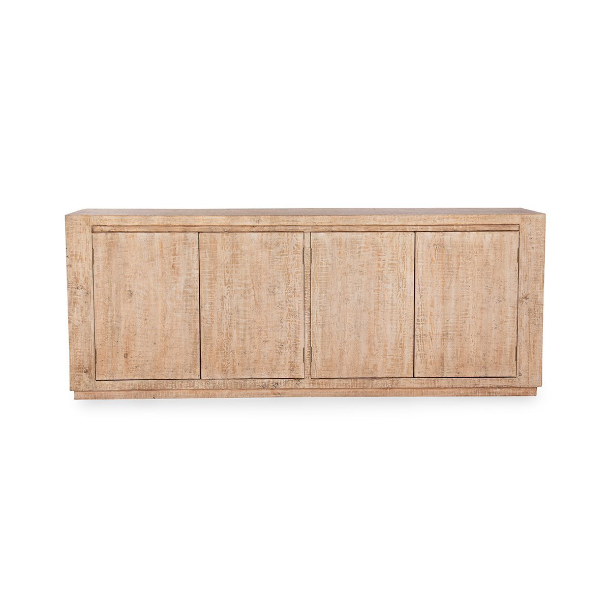 Antique Beige Reclaimed Pine Buffets & Cabinet Wolden Four-Door Buffet Collection