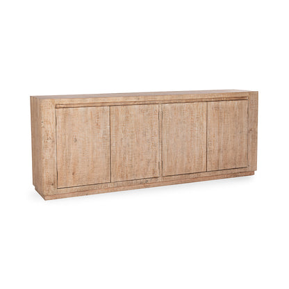 Antique Beige Reclaimed Pine Buffets & Cabinet Wolden Four-Door Buffet Collection