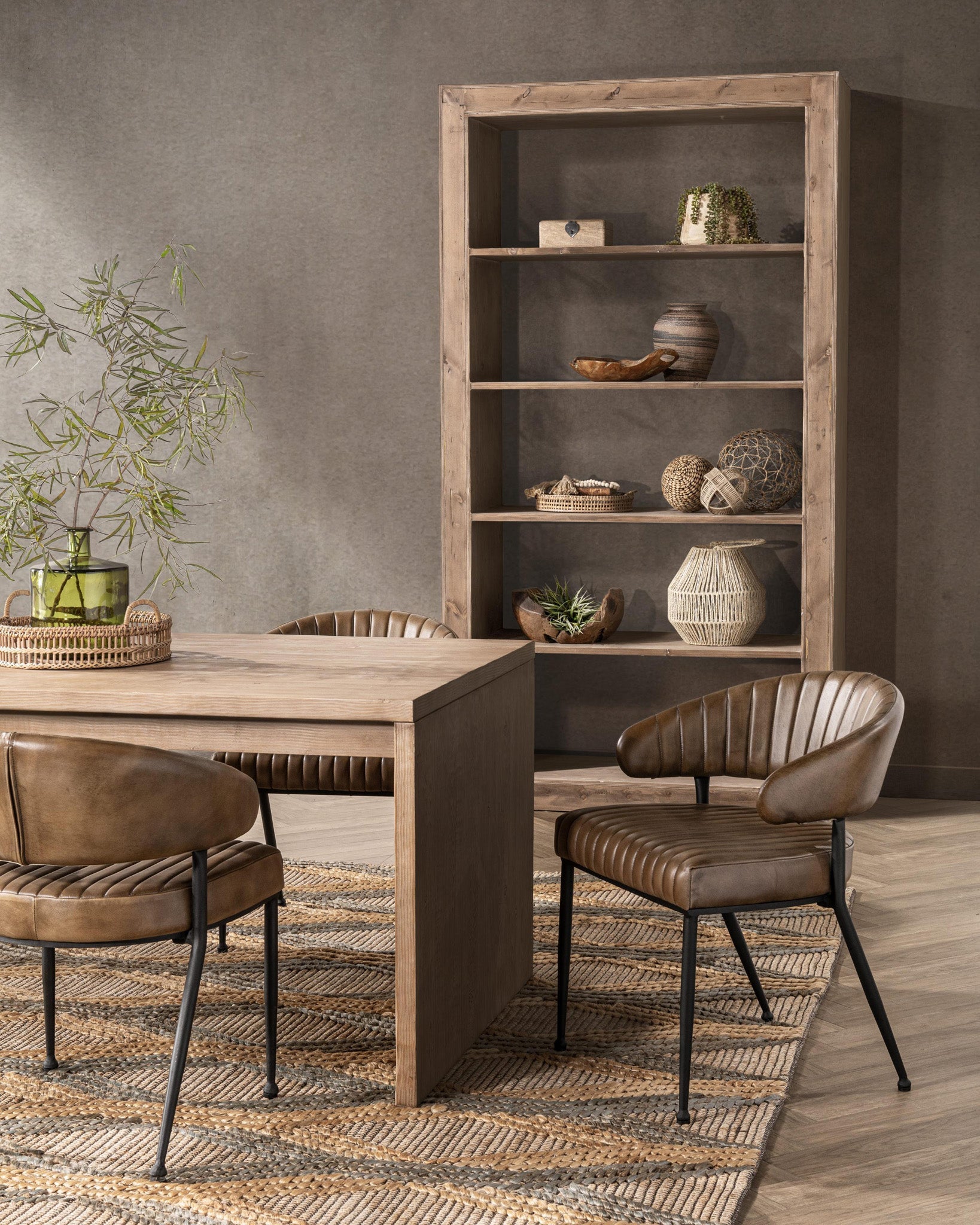 Natural Reclaimed Pine Bookcase Nalani Bookshelf Collection