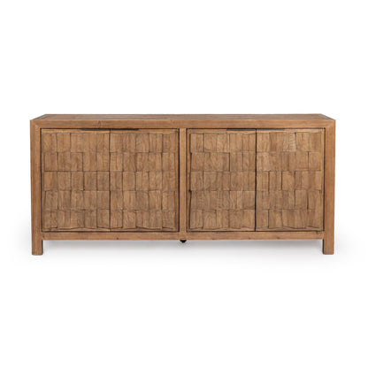 Drifted Sand Reclaimed Pine Buffets & Cabinet Gama Four-Door Cabinet Collection