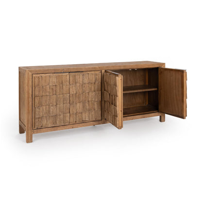 Drifted Sand Reclaimed Pine Buffets & Cabinet Gama Four-Door Cabinet Collection