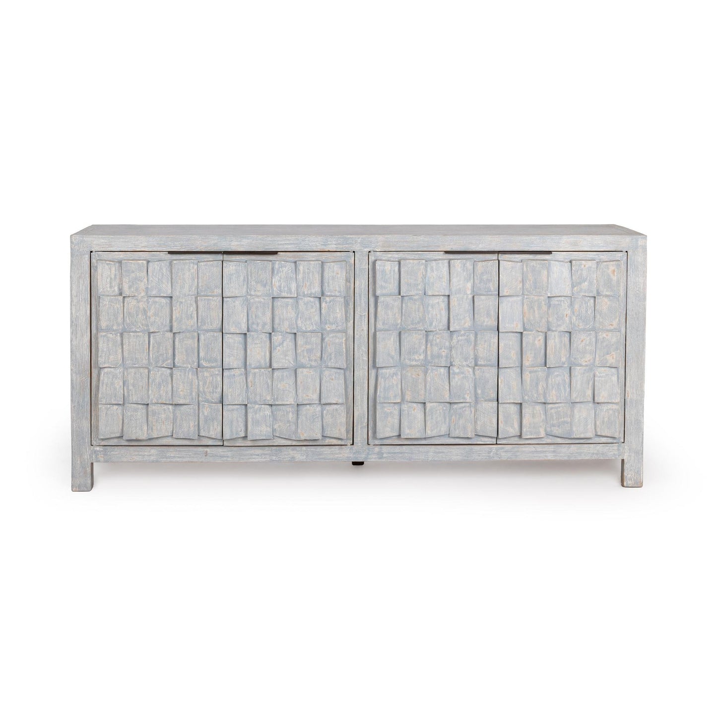 Blue Washed Reclaimed Pine Buffets & Cabinet Gama Four-Door Cabinet Collection