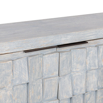 Blue Washed Reclaimed Pine Buffets & Cabinet Gama Four-Door Cabinet Collection