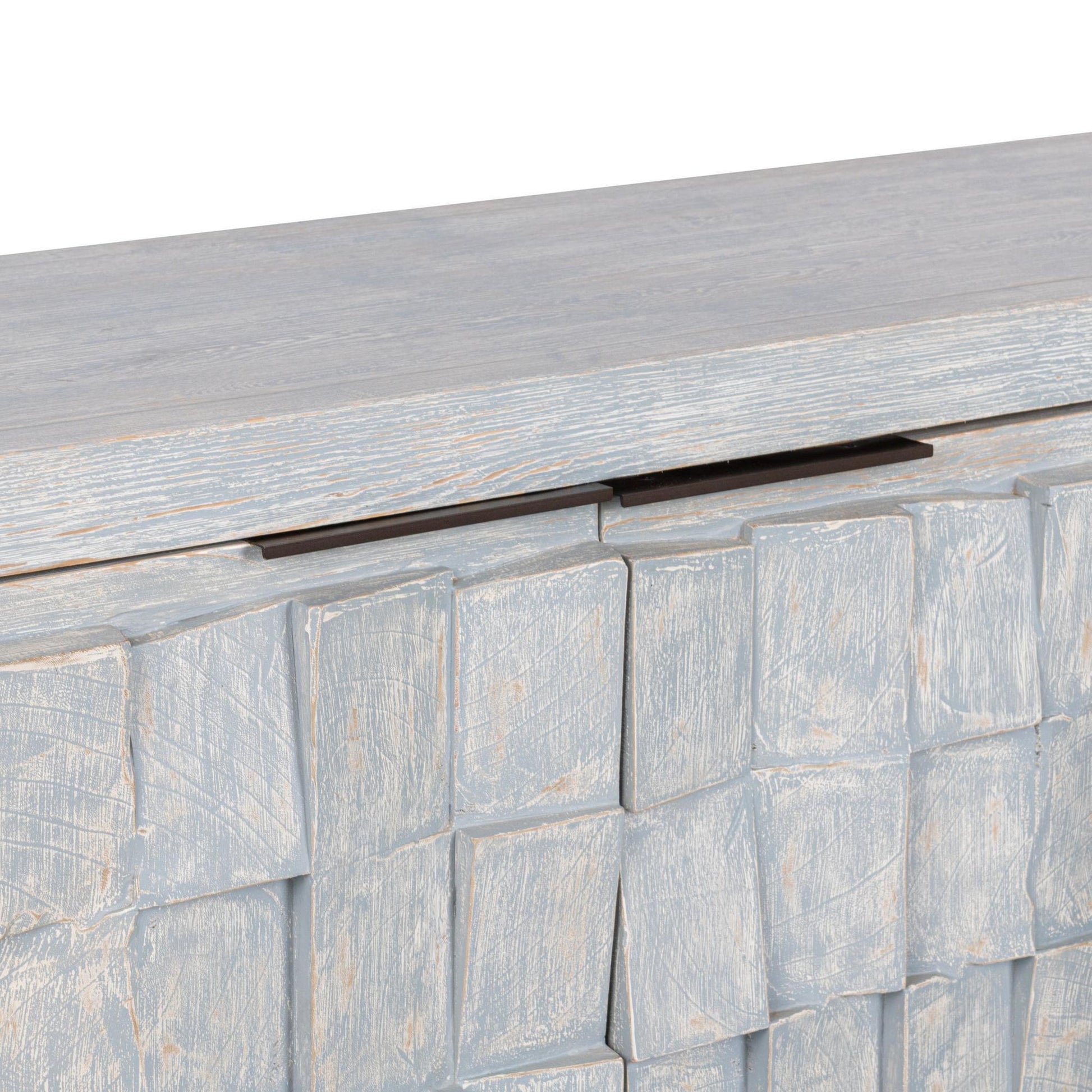 Blue Washed Reclaimed Pine Buffets & Cabinet Gama Four-Door Cabinet Collection