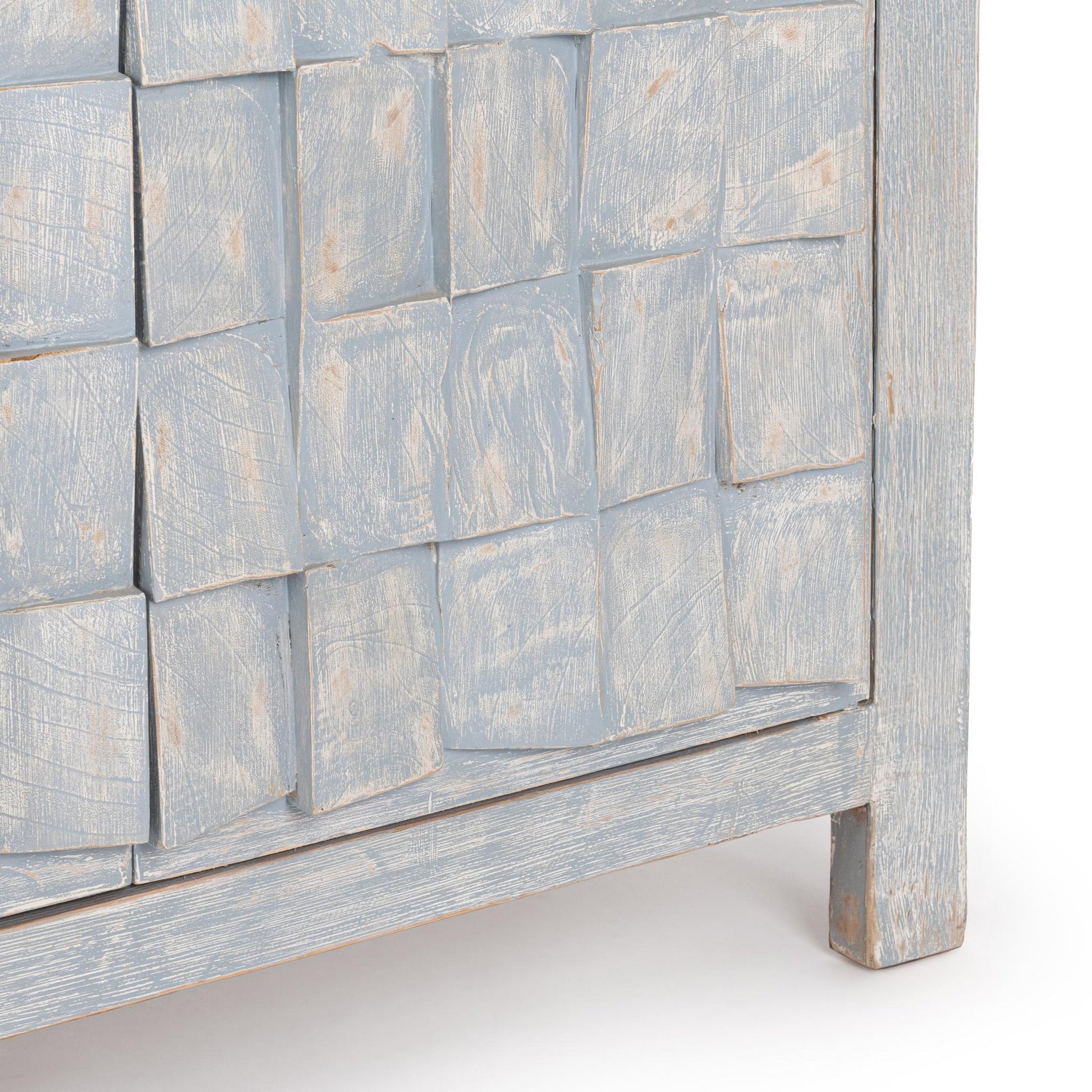 Blue Washed Reclaimed Pine Buffets & Cabinet Gama Four-Door Cabinet Collection