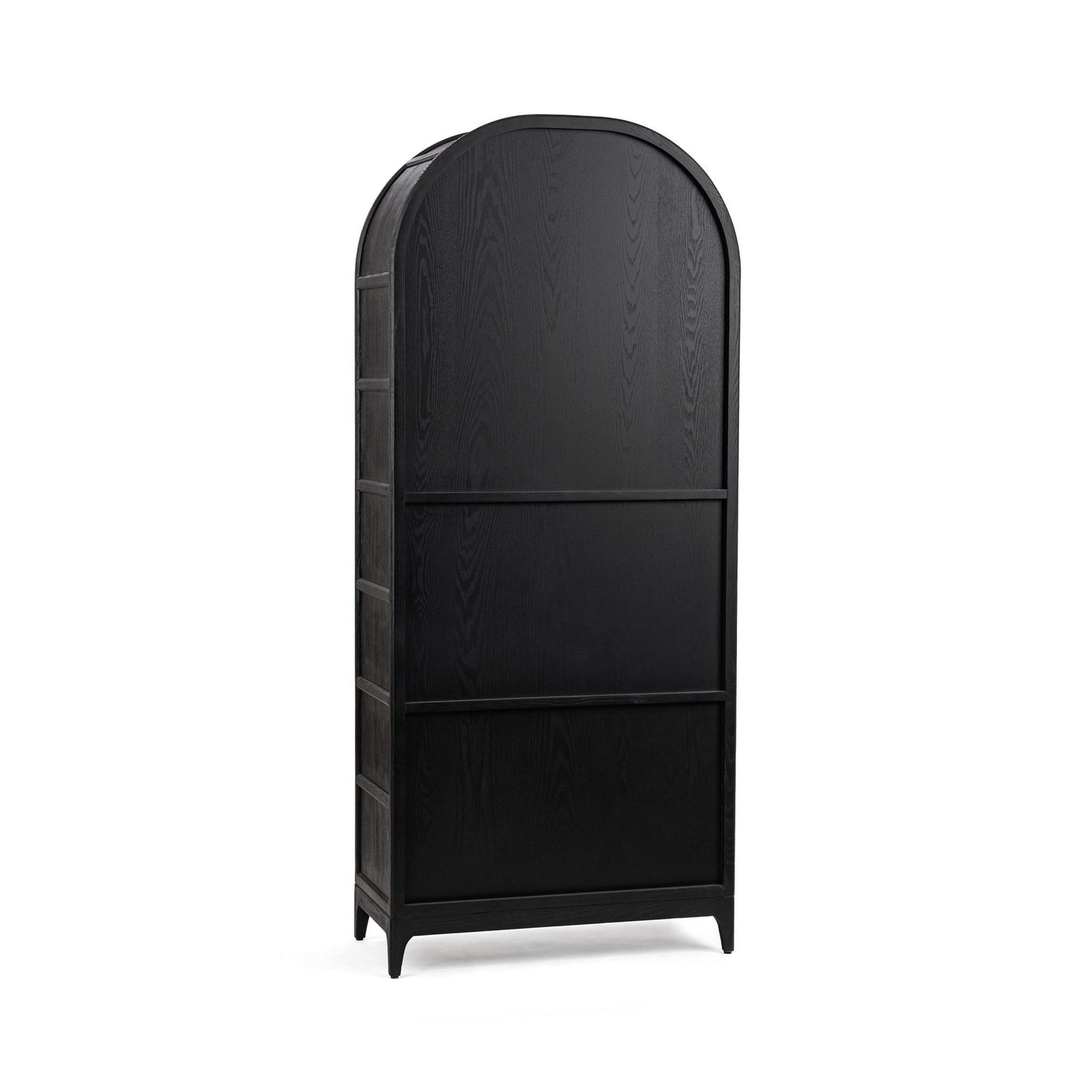 Loft Black Elm Wood Display Cabinet Waverly Bookcase Collection