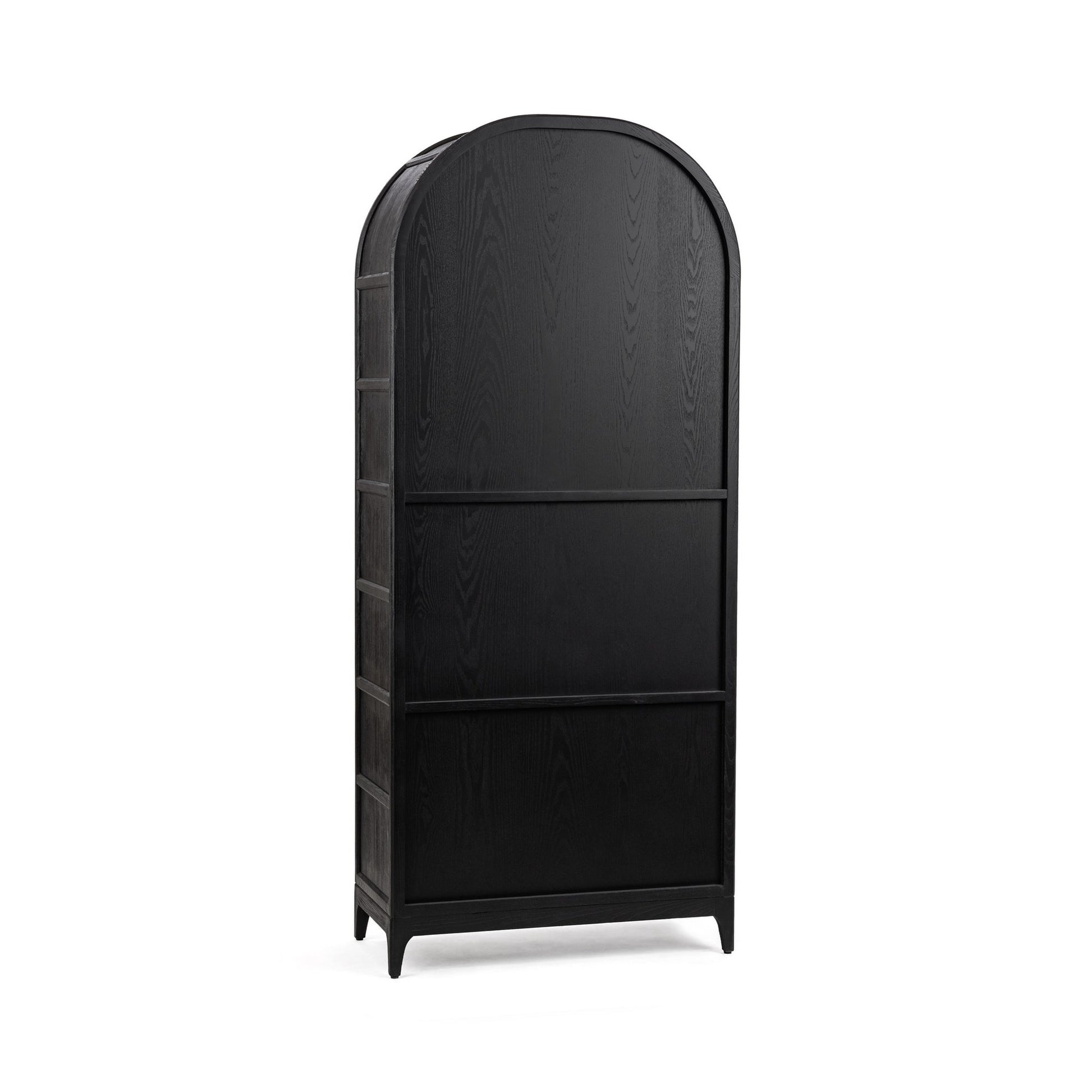 Loft Black Elm Wood Display Cabinet Waverly Bookcase Collection