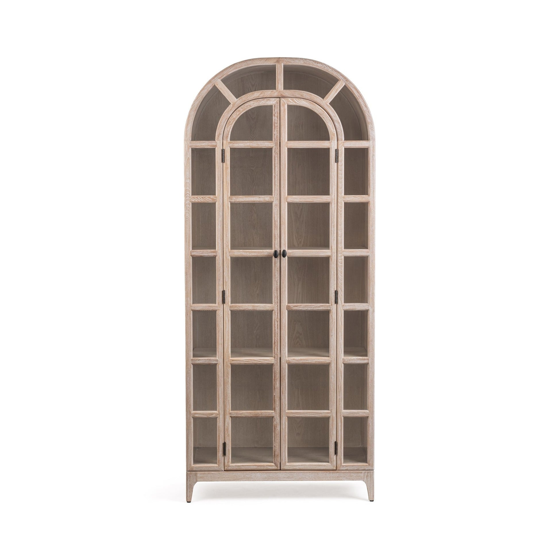 Coastal Drift Elm Wood Display Cabinet Maison Display Cabinet Collection