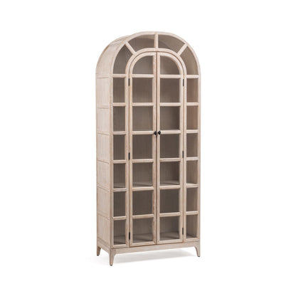 Coastal Drift Elm Wood Display Cabinet Maison Display Cabinet Collection