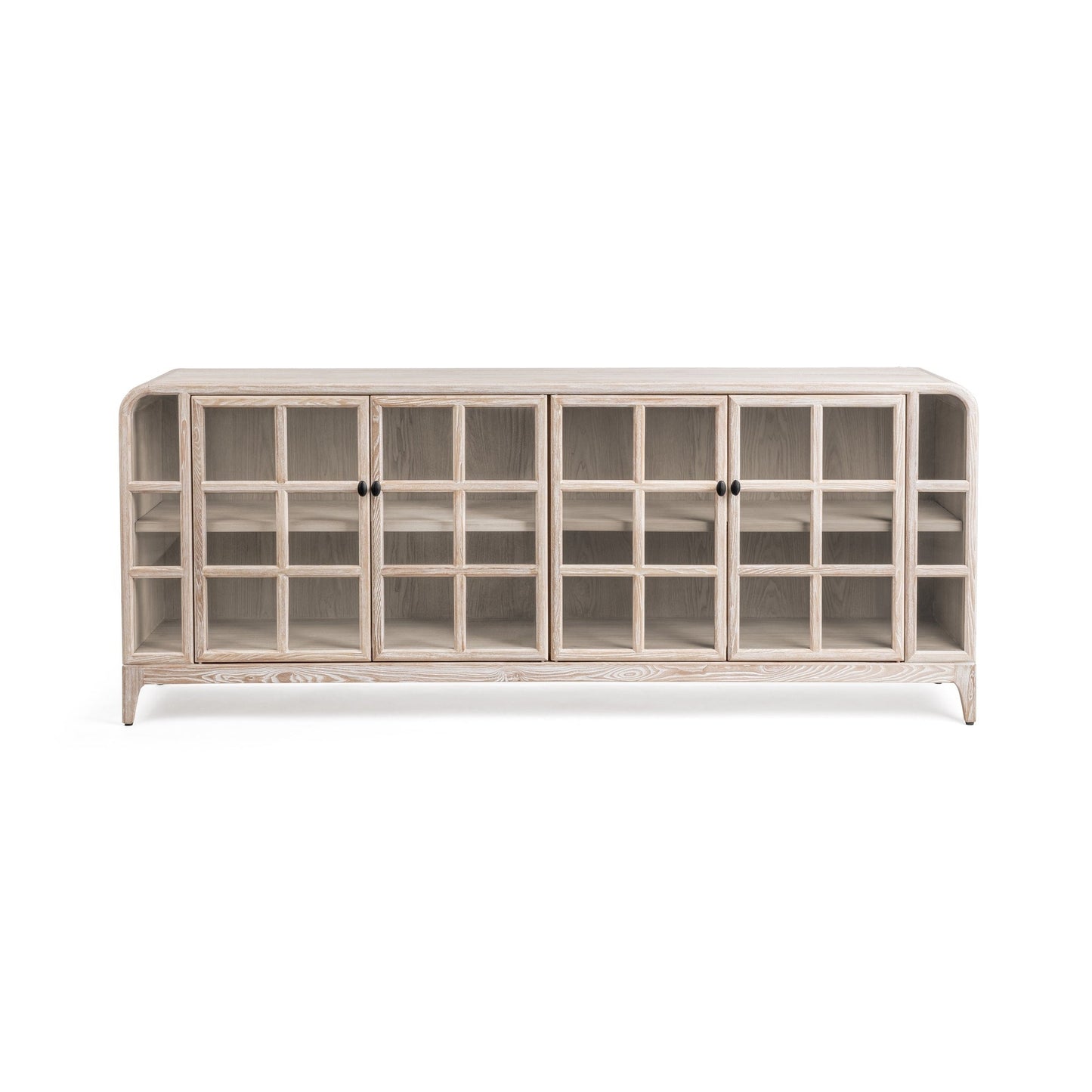 White Washed Elm Wood Buffets & Cabinet Waverly Cabinet Collection