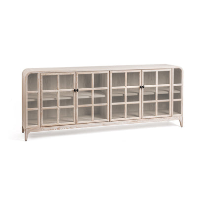 White Washed Elm Wood Buffets & Cabinet Waverly Cabinet Collection