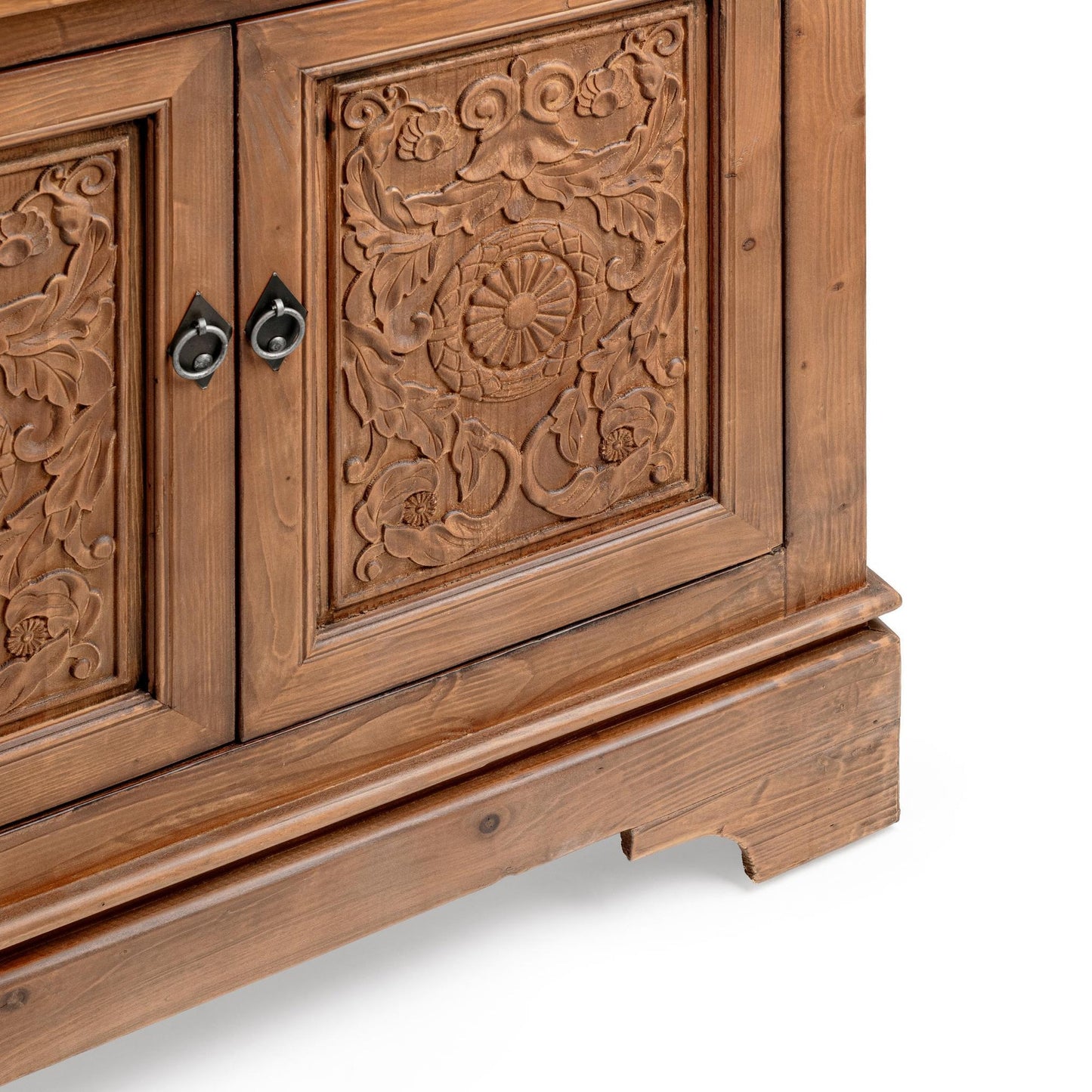 Brown Reclaimed Pine Buffets & Cabinet Amita Three-Drawer Four-Door Cabinet Collection