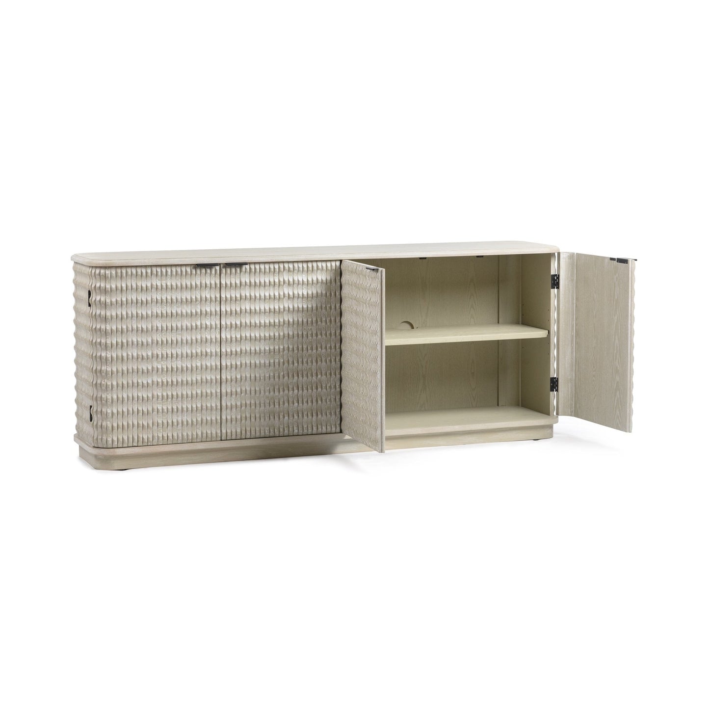 Driftwood Field Elm Wood Buffets & Cabinet Harbor Four-Door Cabinet Collection