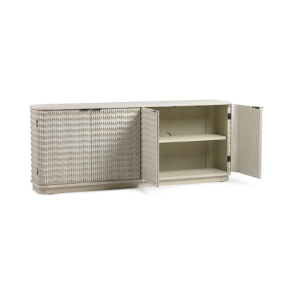 Driftwood Field Elm Wood Buffets & Cabinet Harbor Four-Door Cabinet Collection