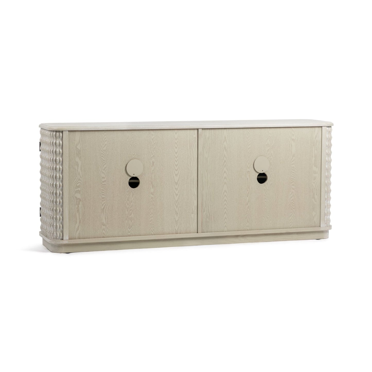 Driftwood Field Elm Wood Buffets & Cabinet Harbor Four-Door Cabinet Collection