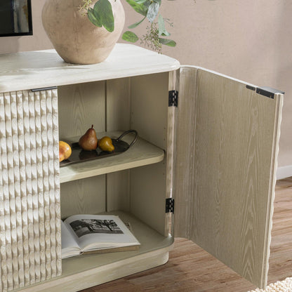 Driftwood Field Elm Wood Buffets & Cabinet Harbor Four-Door Cabinet Collection