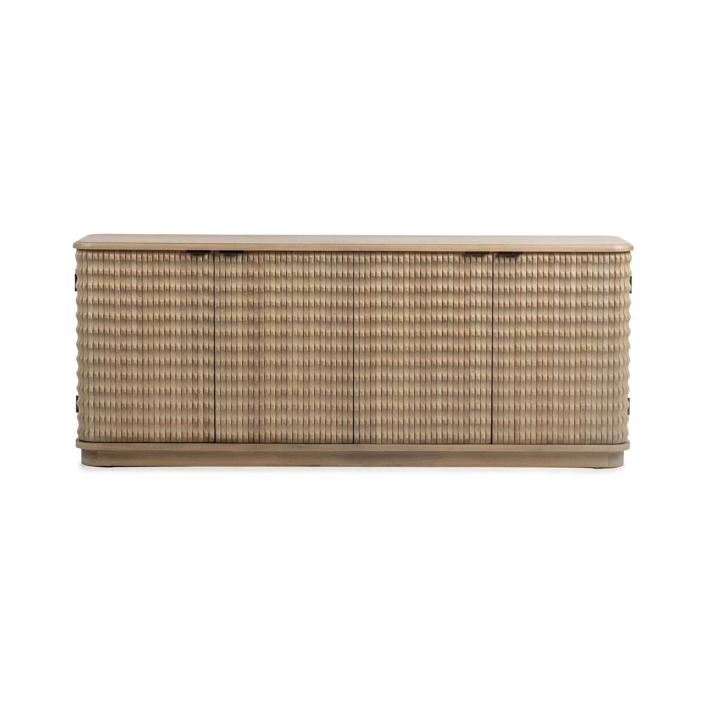 Soft Reef Elm Wood Buffets & Cabinet Harbor Four-Door Cabinet Collection