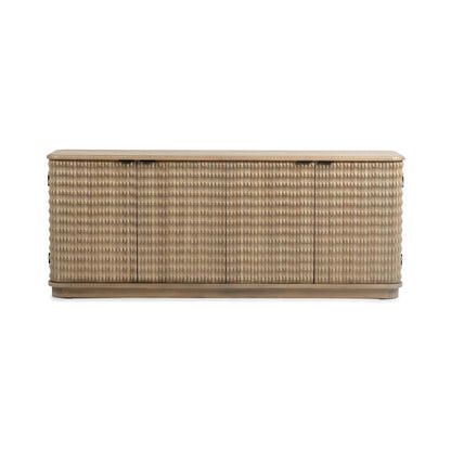 Soft Reef Elm Wood Buffets & Cabinet Harbor Four-Door Cabinet Collection