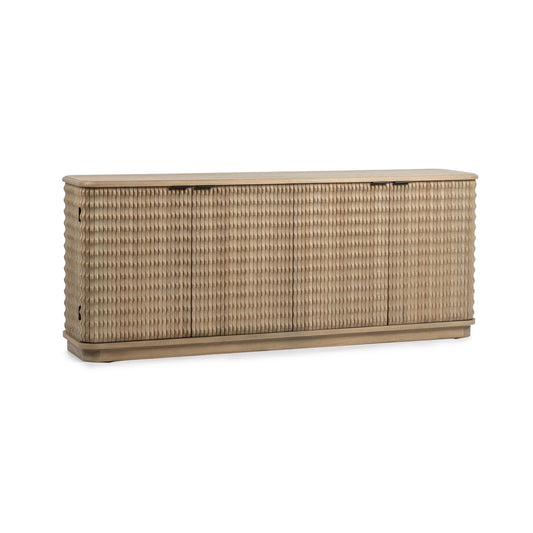 Soft Reef Elm Wood Buffets & Cabinet Harbor Four-Door Cabinet Collection