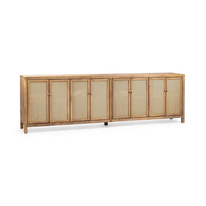 Sandy Cove Reclimed Pine Buffets & Cabinet Alvin Eight-Door Cabinet Collection