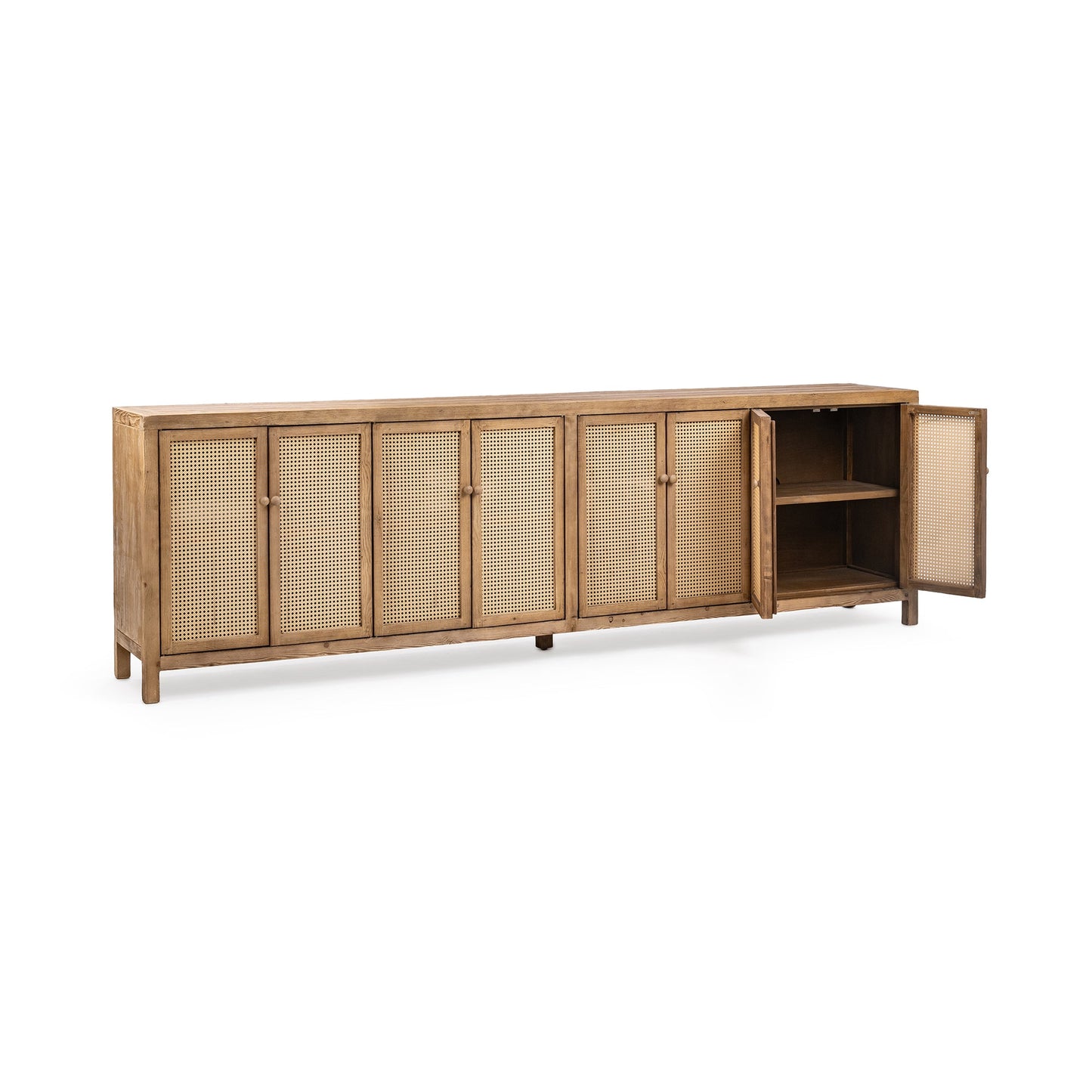 Sandy Cove Reclimed Pine Buffets & Cabinet Alvin Eight-Door Cabinet Collection