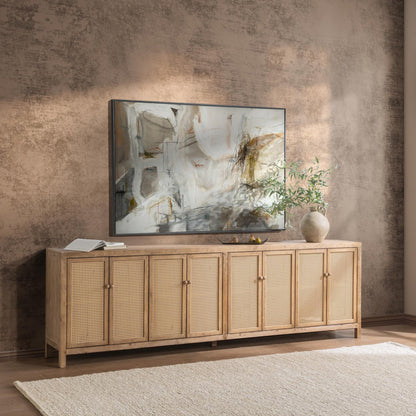 Sandy Cove Reclimed Pine Buffets & Cabinet Alvin Eight-Door Cabinet Collection