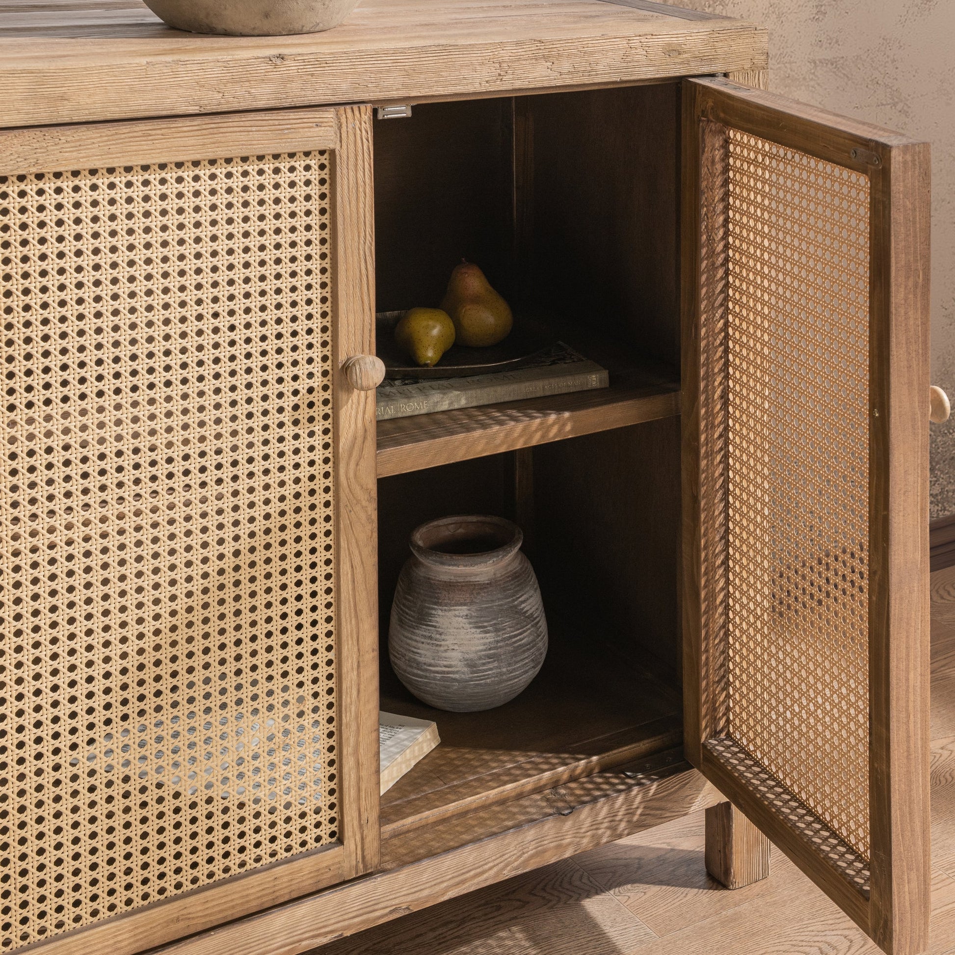 Sandy Cove Reclimed Pine Buffets & Cabinet Alvin Eight-Door Cabinet Collection