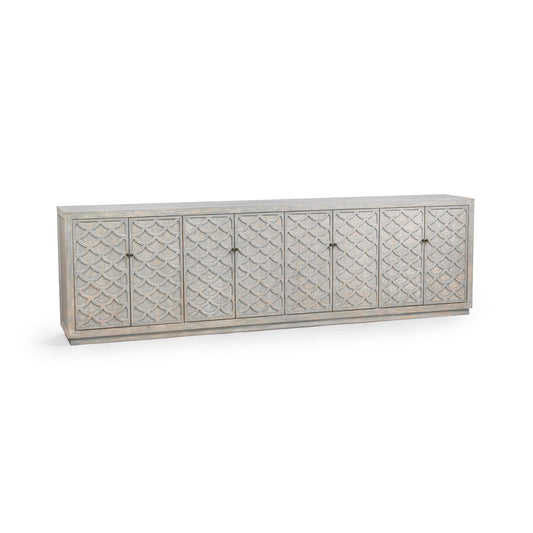 Blue Washed Reclaimed Pine Buffets & Cabinet Malibu Eight-Door Cabinet Collection