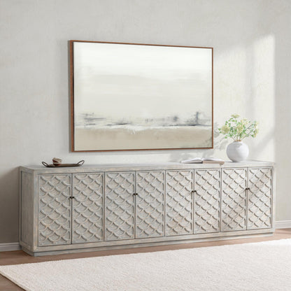 Blue Washed Reclaimed Pine Buffets & Cabinet Malibu Eight-Door Cabinet Collection